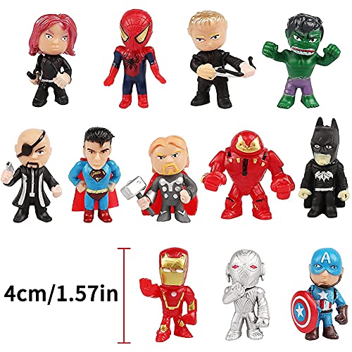 Adornos para tartas, Cake Topper Avengers Figures Decoración para Tartas de Cumpleaños,Super heroe Mini Juego De Figuras,Suministros para Decoración de Tartas,Decoración de Fiestas, Decoración de Mesa