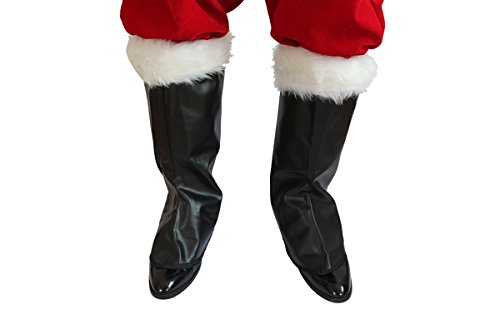 Ahititi Trajes de Papá Noel para Hombres, Conjunto de Disfraces de Navidad de Terciopelo de Lujo para Adultos (10 pcs) XL