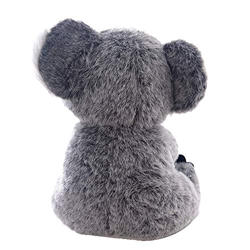 Aideal Koala - Peluche de animales Koala con niño, de peluche, ideal como regalo para niños y adultos (gris)