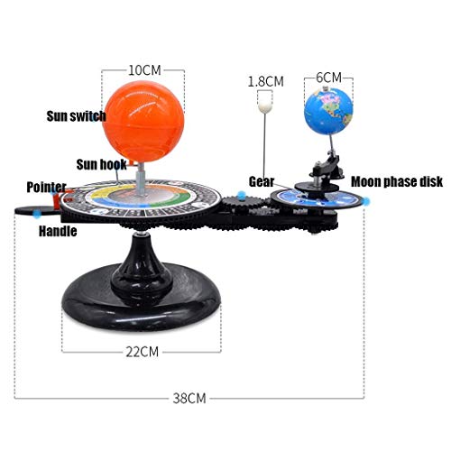 aipipl Escritorio Sistema Solar Globos Sol Tierra Luna Planetario Orbital Modelo Manual Herramienta de enseñanza Educación Astronomía Demostración para Estudiantes Niños Juguete