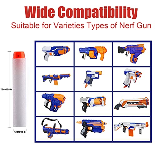 Airlab 200 Flechas para Nerf N Strike Modulus Toy Blaster Flechas Compatible Las Balas Dart, Blow, Blanco