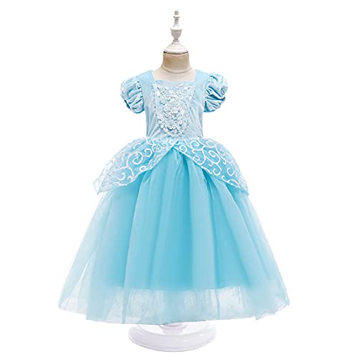 AISHANGYIDE Cenicienta Vestido de Fiesta para Niñas Vestido de Princesa para Niños Vestido de Halloween Fiesta de Cumpleaños Vestido de Mascarada