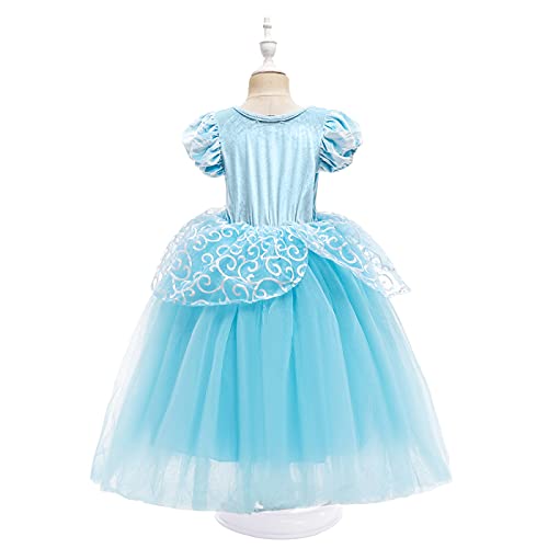 AISHANGYIDE Cenicienta Vestido de Fiesta para Niñas Vestido de Princesa para Niños Vestido de Halloween Fiesta de Cumpleaños Vestido de Mascarada