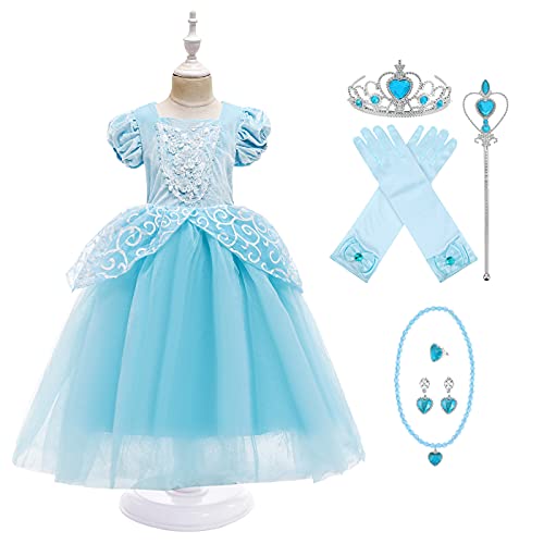 AISHANGYIDE Cenicienta Vestido de Fiesta para Niñas Vestido de Princesa para Niños Vestido de Halloween Fiesta de Cumpleaños Vestido de Mascarada