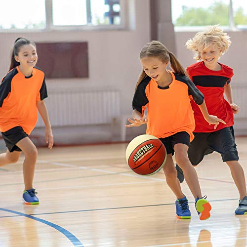 Aktive 54008 - Balón de baloncesto, Pelota basket, Pelota baloncesto talla 5, Color naranja y beige, Peso 650 gramos, Deporte al aire libre, Baloncesto, Aktive Sport