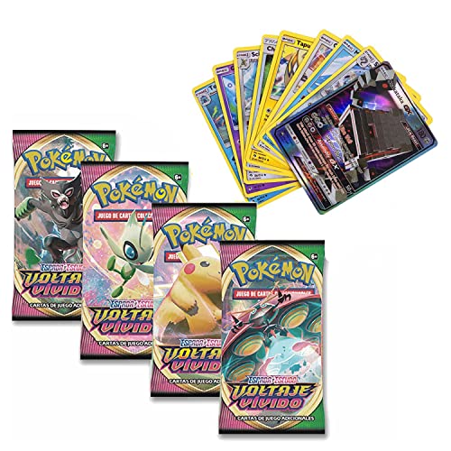 Album Compatible Con Cartas de Pokemon,Carpeta Pokemon Tarjetas,Fundas Protectoras de Cartas Pokemon 7 MODELOS diferentes Sostiene hasta 432 tarjetas (10 Sobres(100 Cartas))