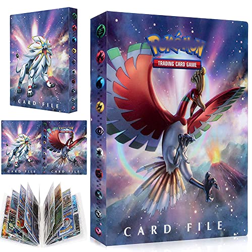 Álbum de Cartas Coleccionables Pokémon, Álbum de Recortes de Pokemon, Album Compatible, Carpeta Cartas Pokemon, Protección para Tarjetas de Intercambio, 30 Páginas 240 Tarjetas Capacidad, Ho-Oh