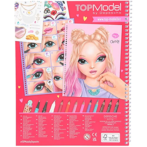 Álbum para colorear Top Model Modelo Caras Make Up Fergie