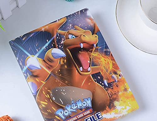 Album Pokemon, Álbum de Cartas Pokémon, Álbum Titular de Tarjetas Pokémon Carpeta Carpeta Libro 30 páginas 240 Tarjetas Capacidad (Charizard)