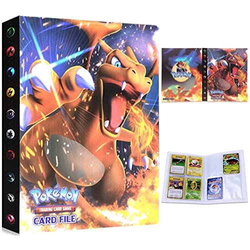 Album Pokemon, Álbum de Cartas Pokémon, Álbum Titular de Tarjetas Pokémon Carpeta Carpeta Libro 30 páginas 240 Tarjetas Capacidad (Charizard)