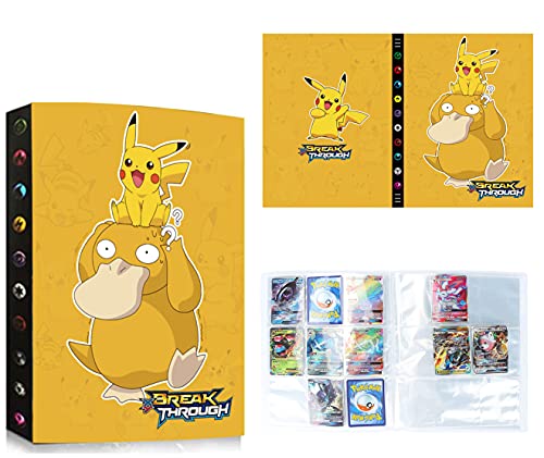 Álbumes Carpeta Compatible con Cartas de Pokémon, Álbum Titular Compatible con Cartas Pokémon, 24 Páginas-9 Bolsillos por página-Con capacidad para 432 tarjetas (9G-8)