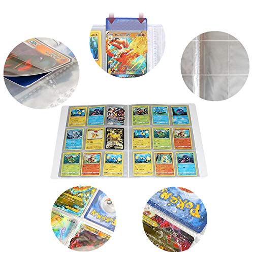 Álbumes Compatible con Cartas Pokemon, Carpeta Compatible con Cartas de Pokémon, Álbum Titular Compatible con Cartas Pokémon, 24 páginas con capacidad para 432 cartas (ZT-PIKACHU)