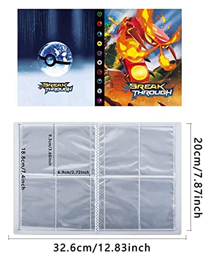 Álbumes Compatible con Cartas Pokemon, Carpeta Compatible con Cartas de Pokémon, Álbum Titular Compatible con Cartas Pokémon, 30 páginas con capacidad para 240 cartas (Centiskorch)