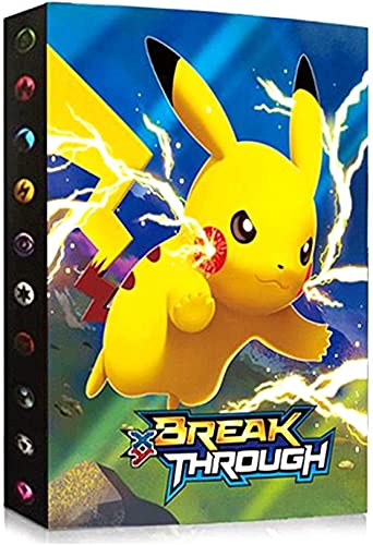 Álbumes Compatible con Cartas Pokemon, Carpeta Compatible con Cartas de Pokémon, Álbum Titular Compatible con Cartas Pokémon, 30 páginas con capacidad para 240 cartas (1-SD-SDQ-PIKAQIU)