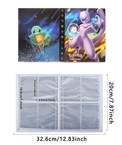 Álbumes Compatible con Cartas Pokemon, Carpeta Compatible con Cartas de Pokémon, Álbum Titular Compatible con Cartas Pokémon, 30 páginas con capacidad para 240 cartas (Mewtwo)