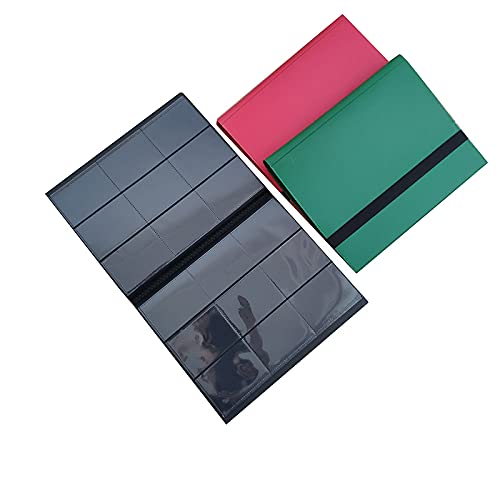 Álbumes para Cartas Coleccionable 9 Bolsillos-20 Páginas para para 360 Cartas Carpeta de Colección de tarjetas de personajes de dibujos animados de juegos de mesa (rojo)