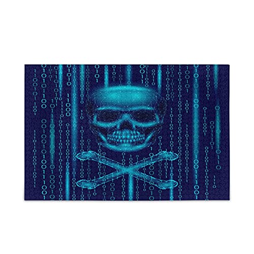 Alerta De Ataque De Calavera Azul Puzzle 500 1000 Piezas Rompecabezas Adultos Juguetes Juego de Rompecabezas para Niñas(Cualquier Foto Puede ser un Rompecabezas Personalizado)