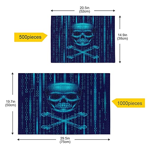 Alerta De Ataque De Calavera Azul Puzzle 500 1000 Piezas Rompecabezas Adultos Juguetes Juego de Rompecabezas para Niñas(Cualquier Foto Puede ser un Rompecabezas Personalizado)