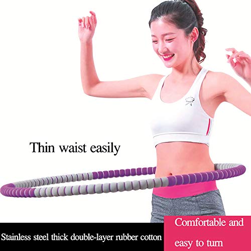 All-Purpose Hula Hoop, Fitness Plegable Diseño de ensamblaje extraíble Acolchado con Espuma Hula Hoops Acolchado con Espuma - Tonificación Corporal y pérdida de Peso