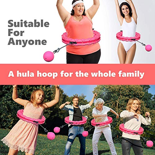 All-Purpose Smart Hula Hoop, Auto-Spinning Hoop, Ejercicio Fitness Hula Hoops Entrenamiento para Adultos, pérdida de Peso eficiente con función de conteo LCD