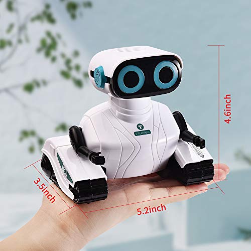 ALLCELE Robot Teledirigido de Juguete para Niños, Juguetes Vehículos con Control Remoto 2.4G, Ojos LED, Regalos de Cumpleaños Navideños Ideales para Niños de 6 Años en Adelante (Blanco)