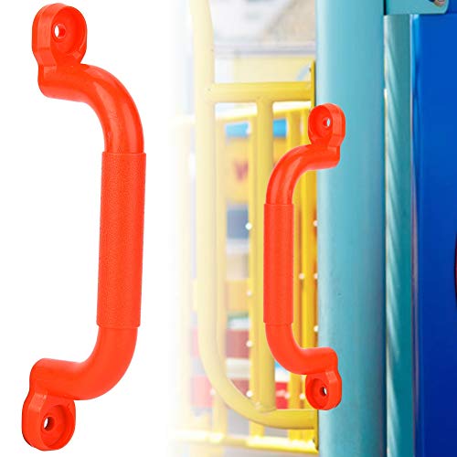 Alomejor Juego Asas de Agarre para niños Asas de Agarre sólidas Asas de Seguridad sólidas Asas de Patio de Juegos para el Marco de Escalada Casa del árbol Casa de Juego de los Dens(Rojo)