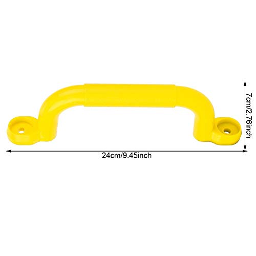 Alomejor Juego Asas de Agarre para niños Juegos de Seguridad Antideslizante Juego de Asas Tornillos Kits para la casa del árbol de Escalada de Juguete Columpio de Accesorios(Amarillo)