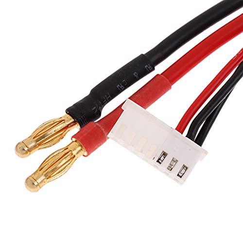 Amagogo Enchufe de Plátano de 4 Mm a 4.0 Mm Ball Plus Plus 2s Cable de Carga