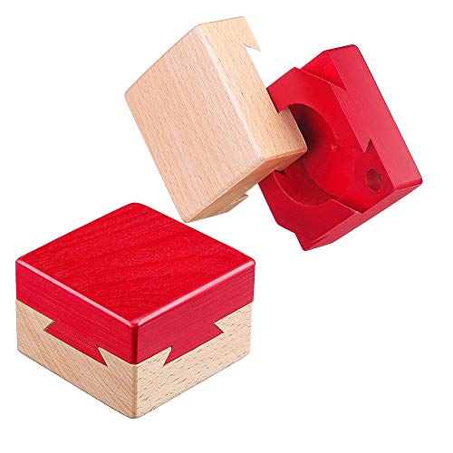 Amasawa Caja de Rompecabezas de Madera, Caja de Juguetes Creativa, Caja de Rompecabezas, Secreto Caja de Regalo Cerebro Madera Puzzle Adulto y Niño