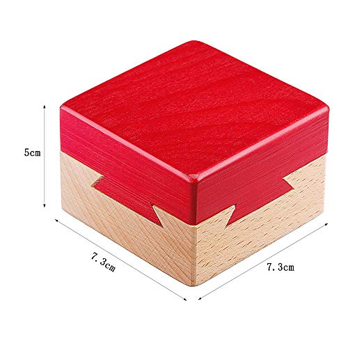 Amasawa Caja de Rompecabezas de Madera, Caja de Juguetes Creativa, Caja de Rompecabezas, Secreto Caja de Regalo Cerebro Madera Puzzle Adulto y Niño