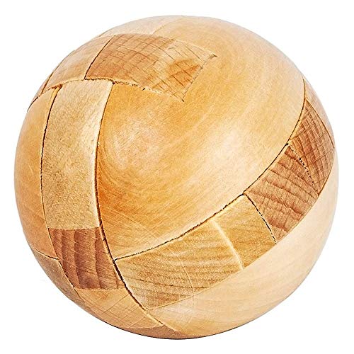 Amasawa Rompecabezas de Madera Bola Mágica,Rompecabezas de Madera Juego de Inteligencia de Bola mágica Juguetes de Pensamiento Rompecabezas 3D IQ Rompecabezas de Madera