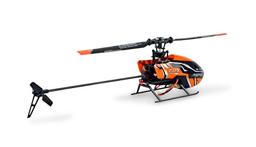 Amewi 25312 AFX4 - Helicóptero teledirigido (4 Canales, 6 G, RTF, 2,4 GHz), Color Negro y Naranja