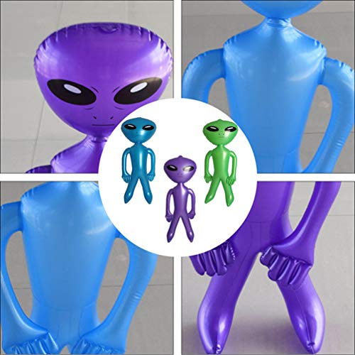 Amosfun - Juego de 3 juguetes hinchables para Halloween, hinchables de Alien Prop Big Eye UFO