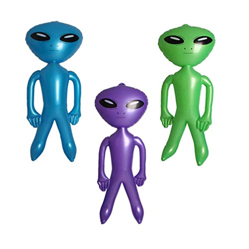 Amosfun - Juego de 3 juguetes hinchables para Halloween, hinchables de Alien Prop Big Eye UFO