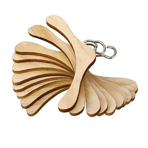 AMOYER 10pcs 1/3 muñecas de Accesorios Mini Percha de Madera bebé de Ropa Perchas Ropa Accesorios