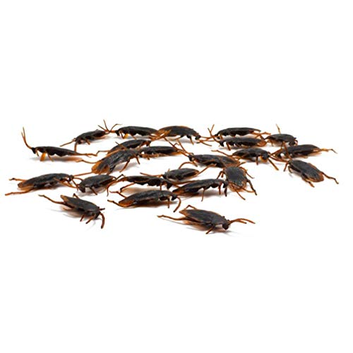 AMOYER 10pcs Divertido Cucaracha Decoración Bromas Trucos Bromas Novedad de la diversión de simulación Falsos cucaracha Juguetes