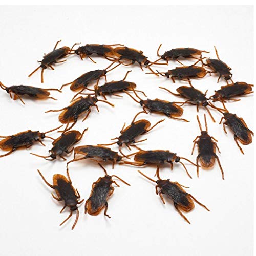 AMOYER 10pcs Divertido Cucaracha Decoración Bromas Trucos Bromas Novedad de la diversión de simulación Falsos cucaracha Juguetes