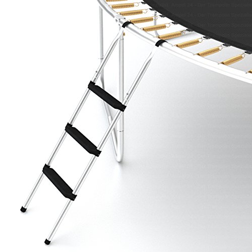 Ampel 24, Funda Impermeable | Cobertura de Lluvia para Cama elástica con diámetro de 366 cm | protección con bajante de Agua | Escalera con 3 Pasos | 5 Ganchos de Anclaje con Correas