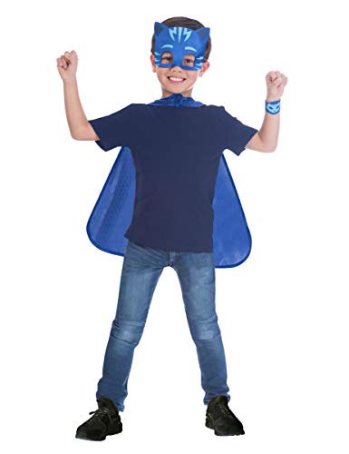 amscan 10132445 Juego de disfraz de capa azul con diseño de PJ Masks Catboy, 4-8 años-1 pieza