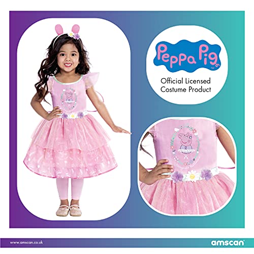 amscan 9905932 Eone - Vestido de hada rosa con diseño de Peppa Pig, 4-6 años-1 unidad, 24