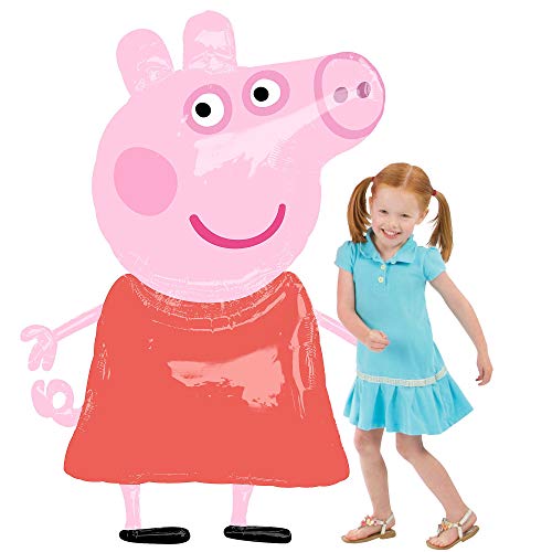 Amscan International – 3231601 91,44 cm"Peppa Pig globo de aire excursionistas"