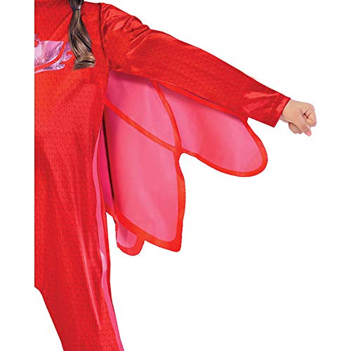 amscan PJMASQUES BIBOU-Owlette Disfraz 9902950, Rojo, 7/8 años