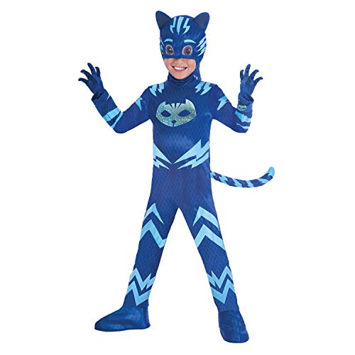 amscan PJMASQUES YO-Catboy - Disfraz para mujer, 9902954, azul, 7/8 años