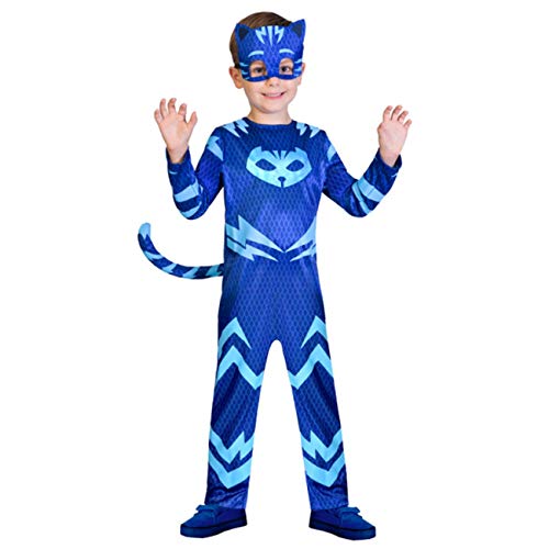 amscan PJMASQUES YO-Catboy - Disfraz para mujer, 9902954, azul, 7/8 años