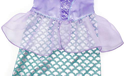 AmzBarley Disfraz sSirenita Niña Boda Fiesta Princesa Sirena Vestido Ropa Niña Cumpleaños Accesorios Cosplay Halloween Navidad Carnaval Bautizo 5-6 Años Púrpura