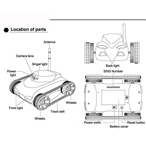 ANAN RC Tank Toy, con la cámara para admitir la transmisión de Video en Tiempo Real, Control Remoto WiFi Mini Spy Tank Toy Car, Control de conexión de aplicación móvil