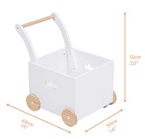 Andador de Madera, Uso 2 en 1 como Andador Bebe, El diseño de corona hueca Andador para 1-3 Años, Andador Actividades Bebe/Andador Bebe de Madera/Andador Bebé/Andador Bebe Madera