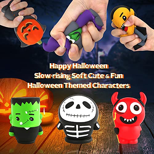 ANGELEMM 6 Pcs Halloween Squishy Gigante Kawaii Juguetes Descompresión Pack Squishies Baratos Slow Rising Squishes Estrés Alivio Suave Juguete Antiestres Squeeze para Niños