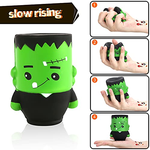 ANGELEMM 6 Pcs Halloween Squishy Gigante Kawaii Juguetes Descompresión Pack Squishies Baratos Slow Rising Squishes Estrés Alivio Suave Juguete Antiestres Squeeze para Niños