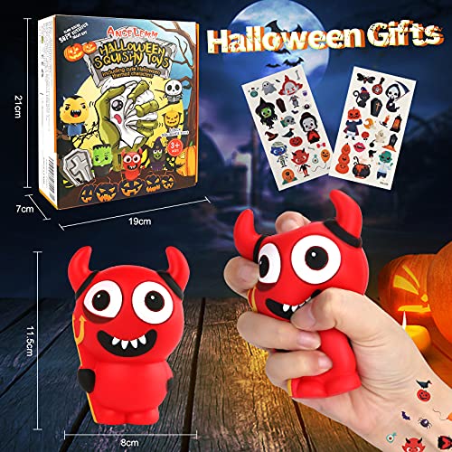 ANGELEMM 6 Pcs Halloween Squishy Gigante Kawaii Juguetes Descompresión Pack Squishies Baratos Slow Rising Squishes Estrés Alivio Suave Juguete Antiestres Squeeze para Niños